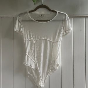 Free People Basic White Bodysuit